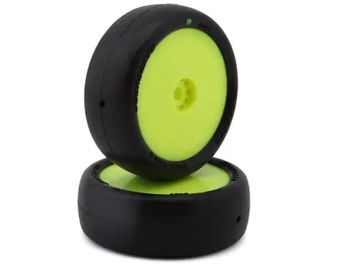 Jconcepts Mini-B Smoothie 2 Pre-Mounted Front Tires (Yellow) (2) (Green) 1