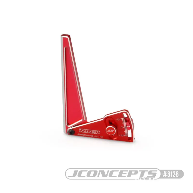 Jconcepts Rm2 Aluminum Camber Gauge, 120Mm - Red (Fits - 1/8Th Buggy And Truck) 1