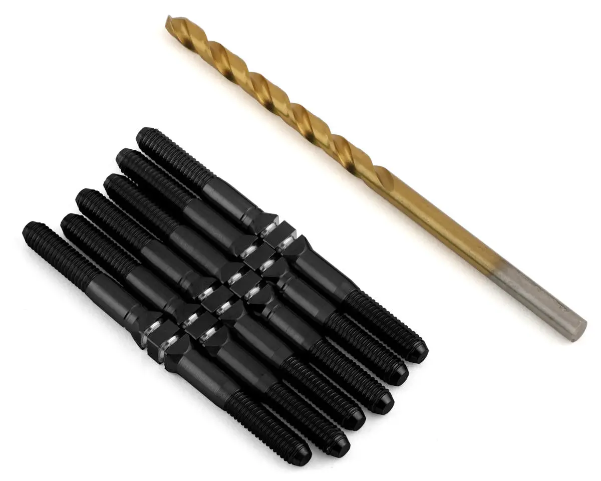 J&T Bearing Co. Associated B6.4 Titanium "Milled" Xd Turnbuckle Kit (Black) 1