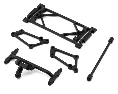 Losi 22S Sprint Front Wing Mount Set (Black) 1