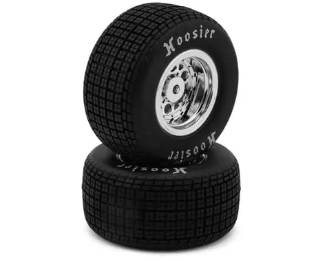 Losi 22S Sprint Rear Pre-Mounted Hoosier Tires (Chrome) (2) (Hard) 1