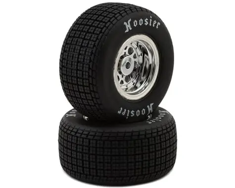 Losi 22S Sprint Rear Pre-Mounted Hoosier Tires (Chrome) (2) (Soft) 1