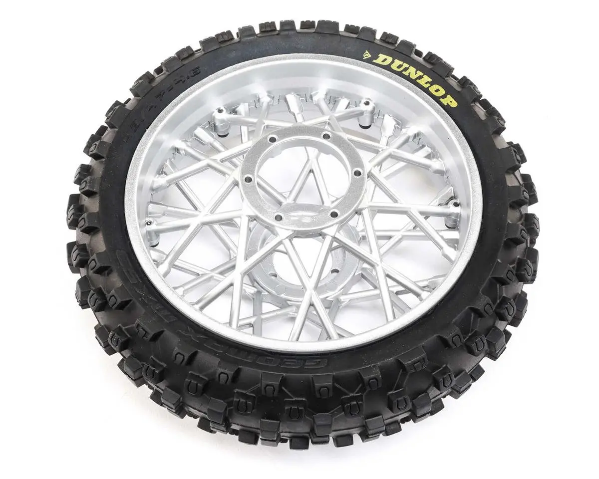 Losi Promoto-Mx Dunlop Mx53 Rear Pre-Mounted Tire (Chrome) 1