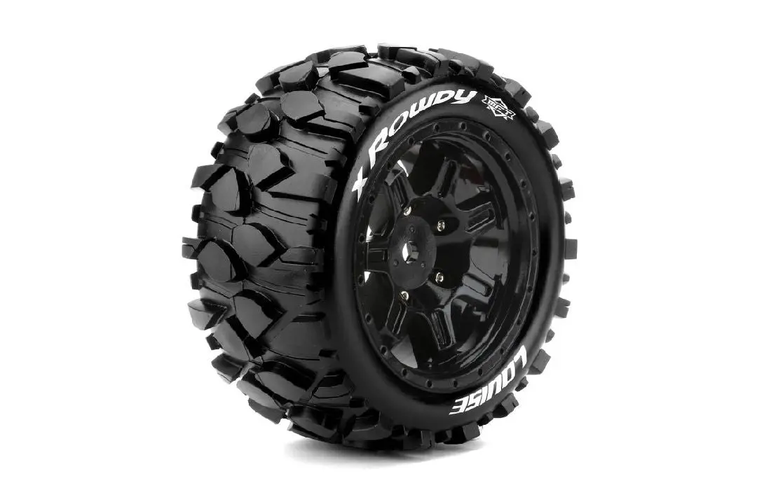 Louise R/C X-Rowdy 4.3" On Black Wheels (For X-Maxx)(2) 1