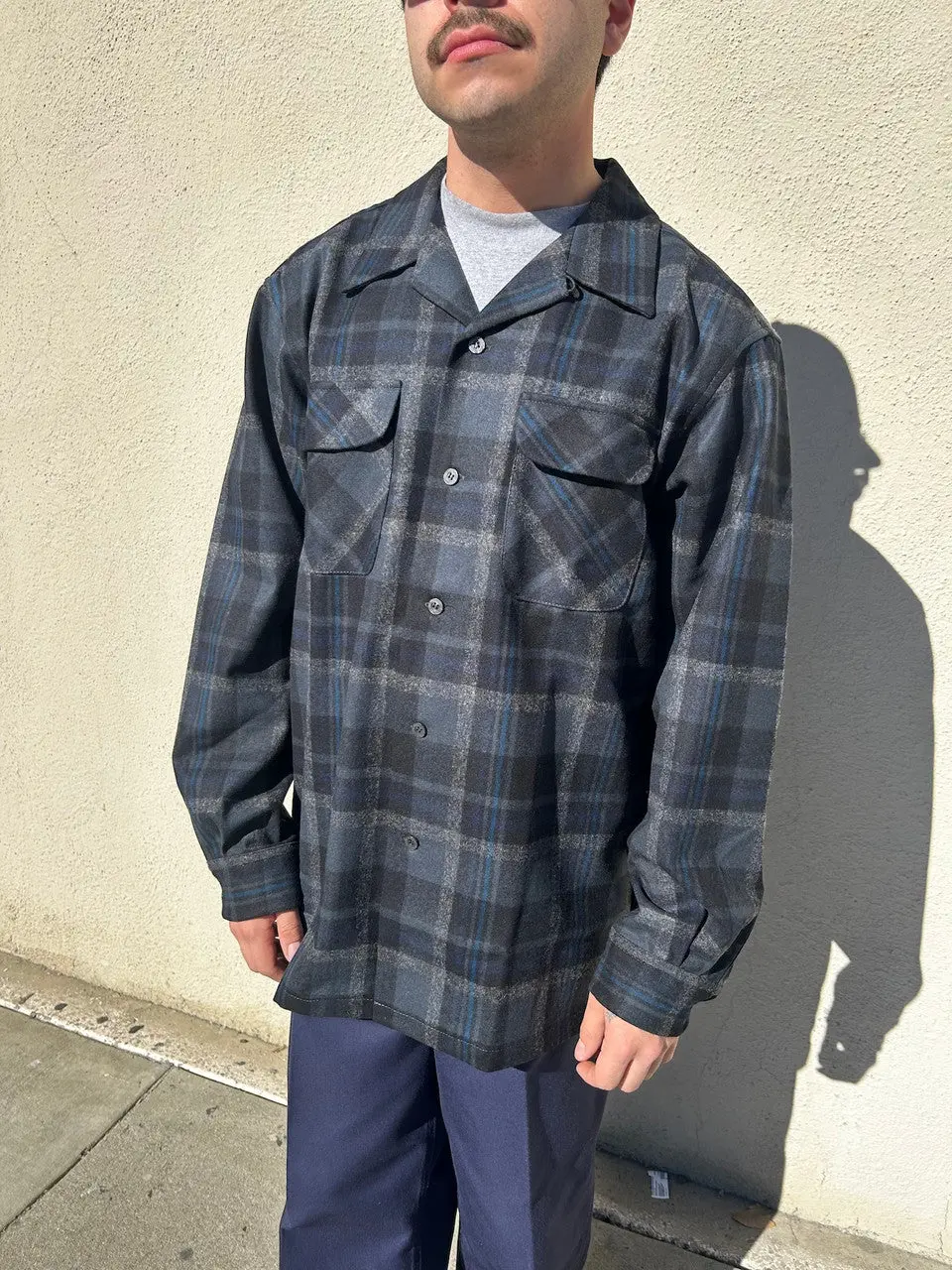 Pendleton Men's Board Shirt In Slate Multi Plaid 1