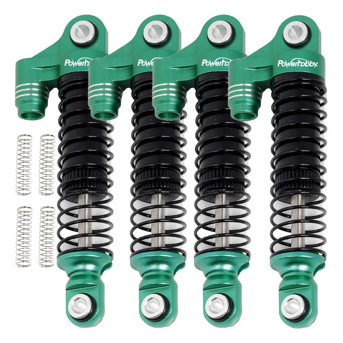 Power Hobby 51Mm Long Travel Shocks, Green, For Traxxas Trx-4M 1