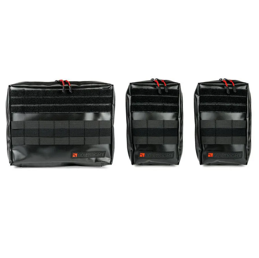 Molle Pouch - Black | 3Pc Set 1