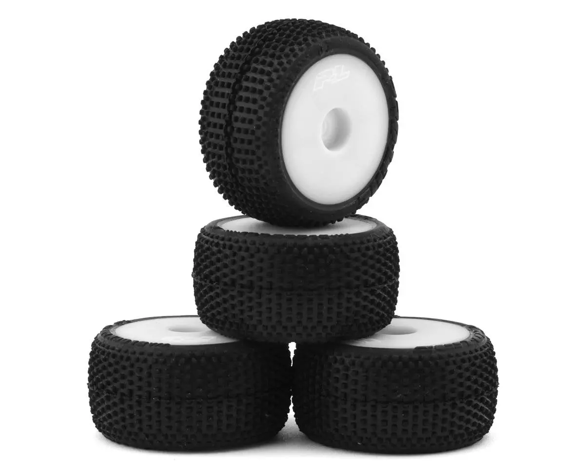 Pro-Line Losi® Micro-T™ Blockade Pre-Mounted Tires (White) (4) 1