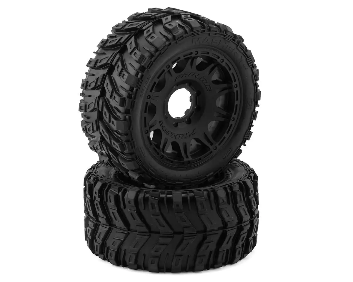Pro-Line 1/6 Masher X Hp Belted Pre-Mounted Monster Truck Mtd Tires (Black) (2) W/24Mm Hex 1