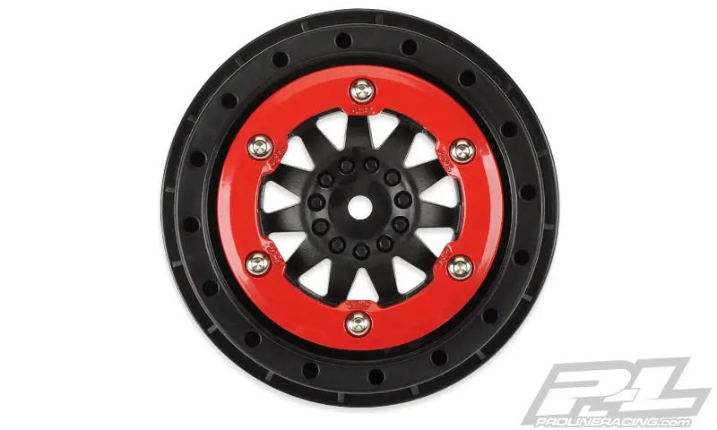 Pro-Line Protrac Suspension Kit F-11 2.2"/3.0" Red/Black Bead-Loc Wheels (2) For Sc10, 22Sct & All Protrac Slash Kits Front Or Rear 1