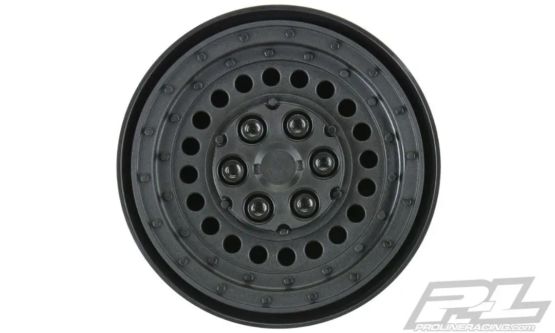 Pro-Line Carbine 1.9" Black Plastic Internal Bead-Loc Dually Wheels (2) For Rock Crawlers Front Or Rear 1