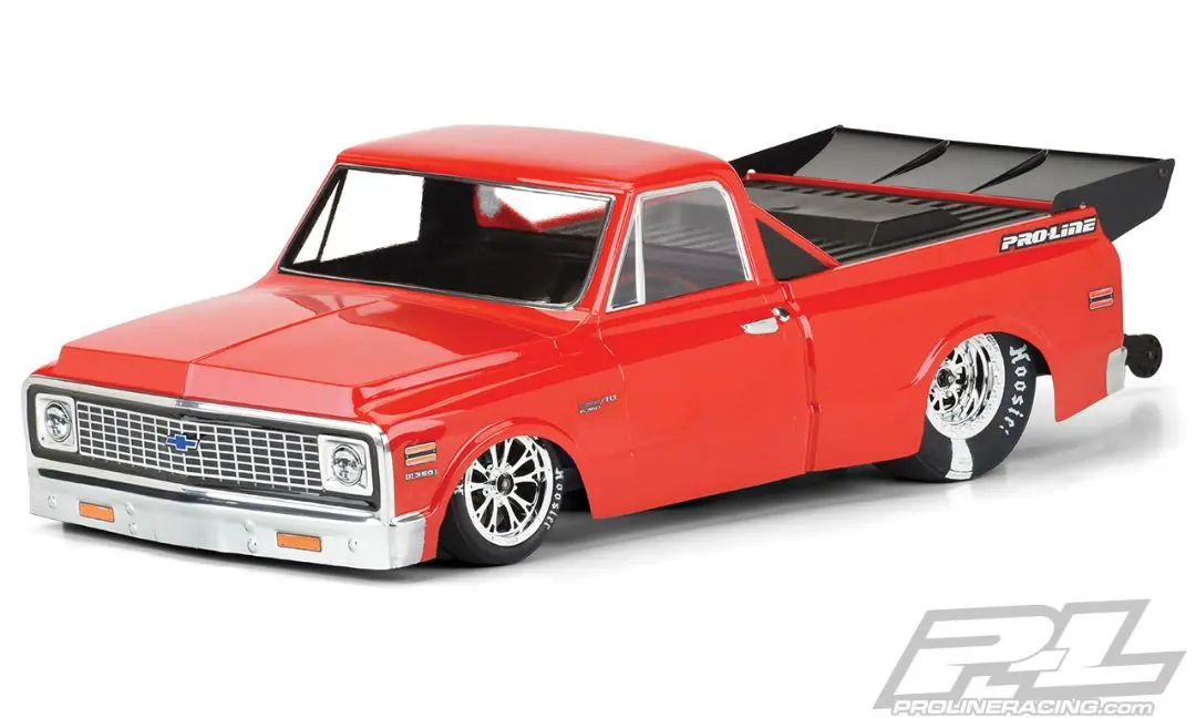 Pro-Line 1972 Chevy C-10 Clear Body For Slash 2Wd Drag Car & Ae Dr10 (With Trimming) 1