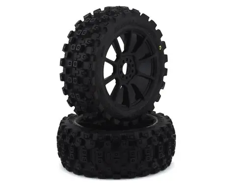 Pro-Line Badlands Mx Pre-Mounted 1/8 Buggy Tires (Black) (2) (M2) W/Mach 10 Wheel 1