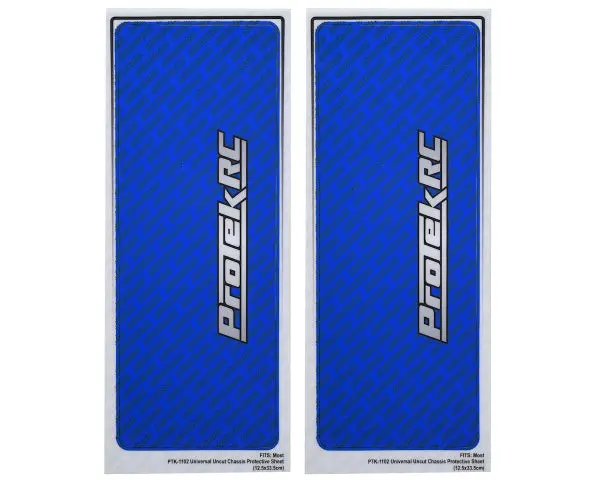 Protek Rc Universal Chassis Protective Sheet (Blue) (2) (12.5X33.5Cm) 1