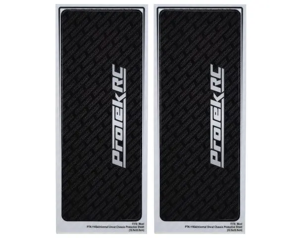 Protek Rc Universal Chassis Protective Sheet (Black) (2) (12.5X33.5Cm) 1