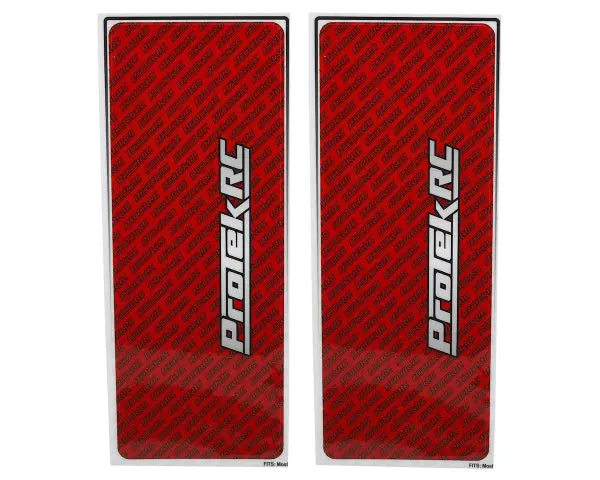 Protek Rc Universal Chassis Protective Sheet (Red) (2) (12.5X33.5Cm) 1