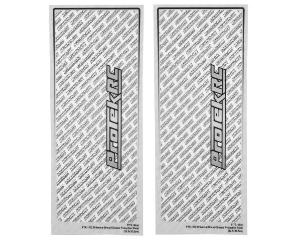 Protek Rc Universal Chassis Protective Sheet (White) (2) (12.5X33.5Cm) 1