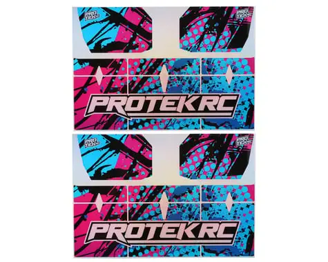 Protek Rc 1/8 Euro Wing Wraps (Hectic Holographic) (2) 1