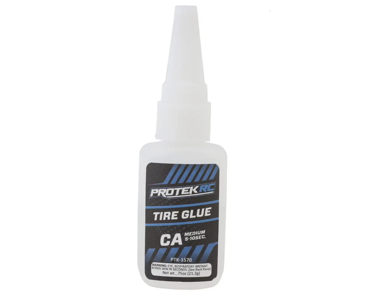 Protek Rc Ca Tire Glue W/Glue Tip (Medium) (0.75Oz) 1
