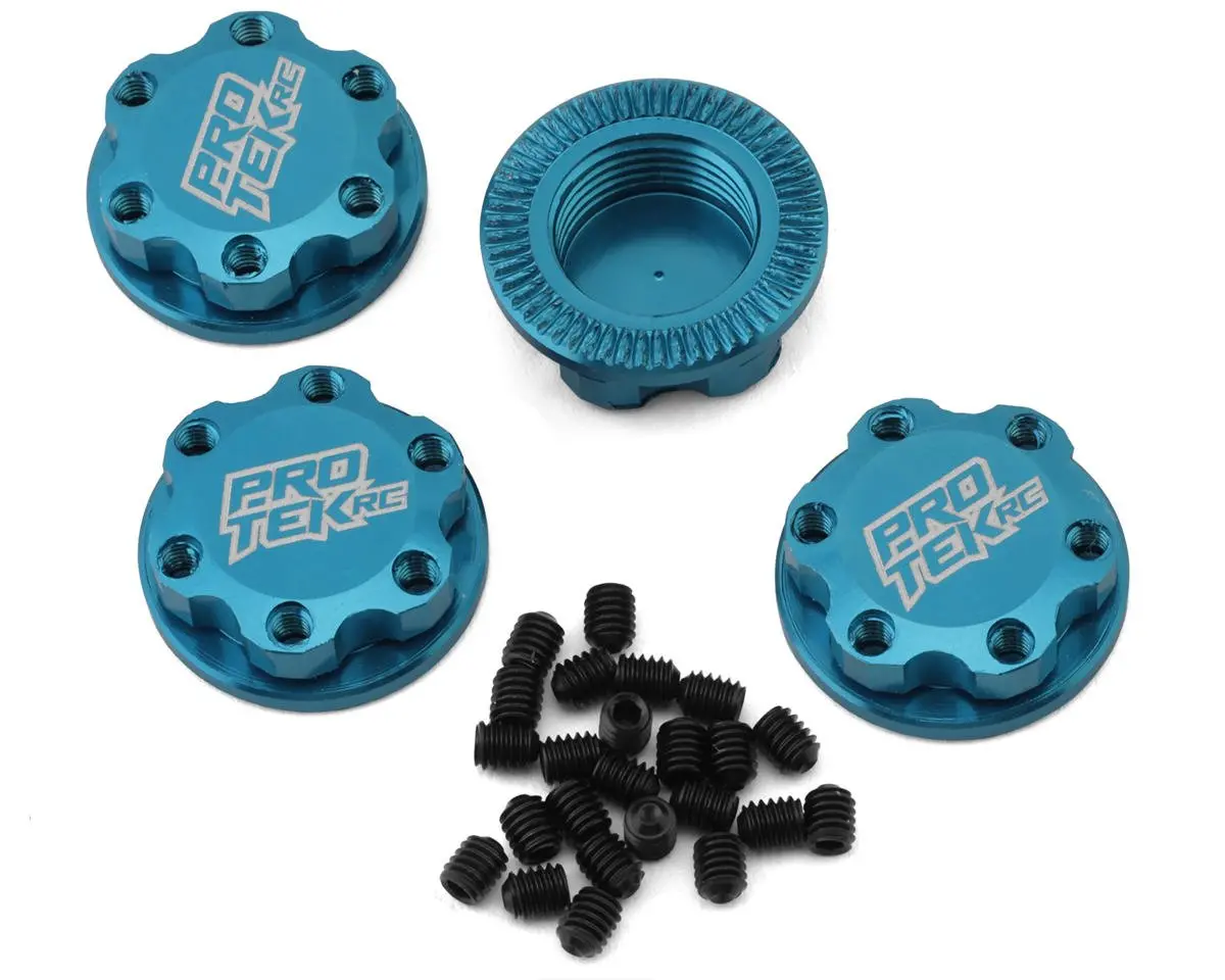 Protek Rc 17Mm Captured & Knurled Magnetic Wheel Nuts (4) (Blue) 1