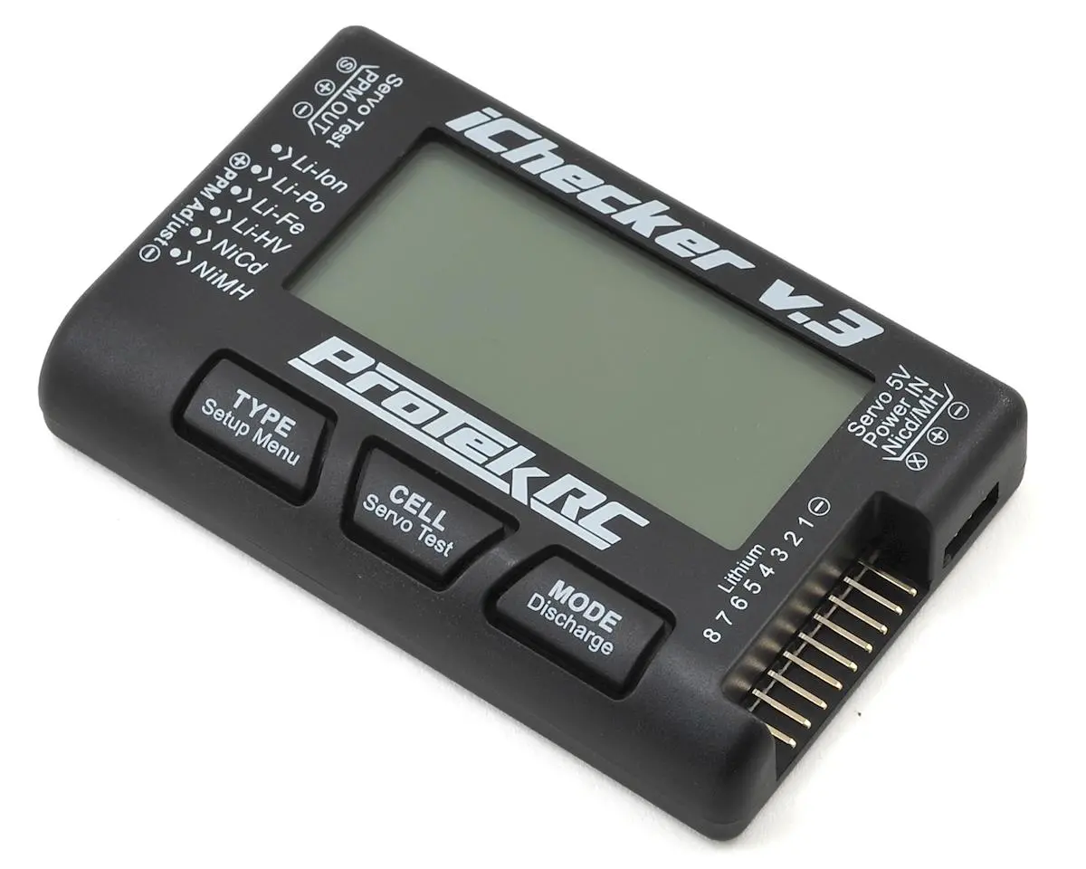Protek Rc "Ichecker 3.0" Lcd Lipo Battery Cell Checker (2-8S) W/Balance Discharging 1