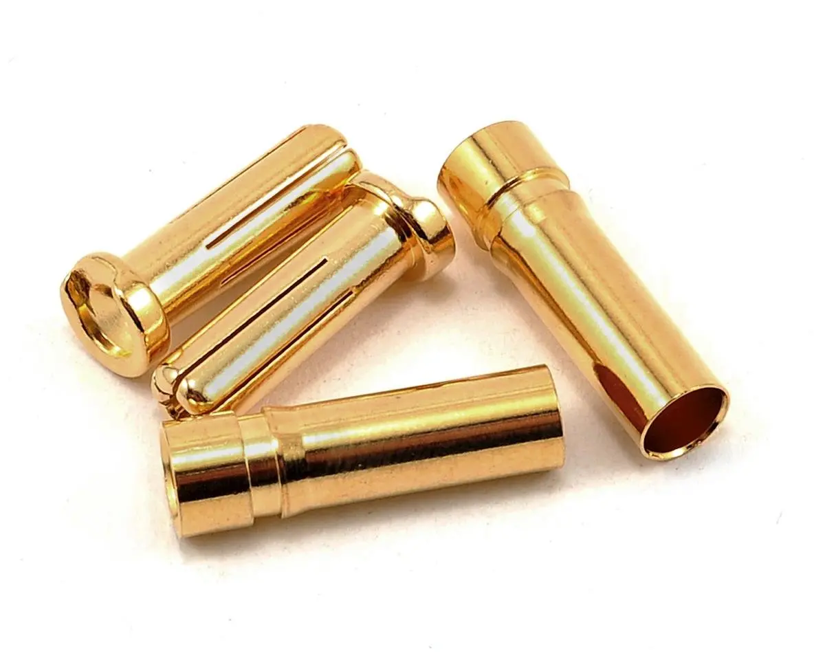 Protek Rc 5.0Mm "Super Bullet" Solid Gold Connectors (2 Male/2 Female) 1