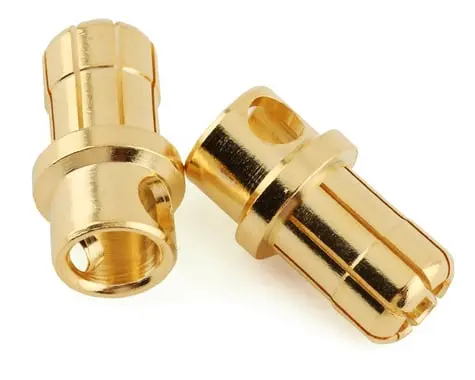 Protek Rc 8.0Mm "Super Bullet" Solid Gold Connectors (2 Male) 1