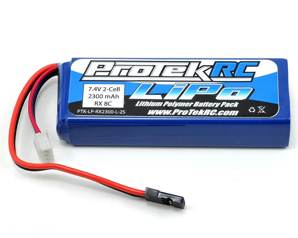 Protek Rc Lipo Receiver Battery Pack (Mugen/Ae/8Ight-X) (7.4V/2300Mah) (W/Balance Plug) 1