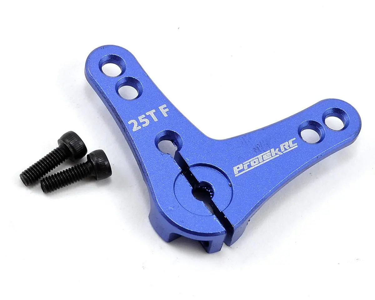Protek Rc Aluminum L-Shaped Clamping Servo Horn (Blue) (25T) 1