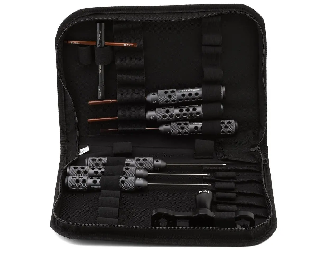 Protek Rc 8-Piece Metric Hex & Nut Driver "Trutorque" 1/8 Surface Tool Set W/Carrying Case 1
