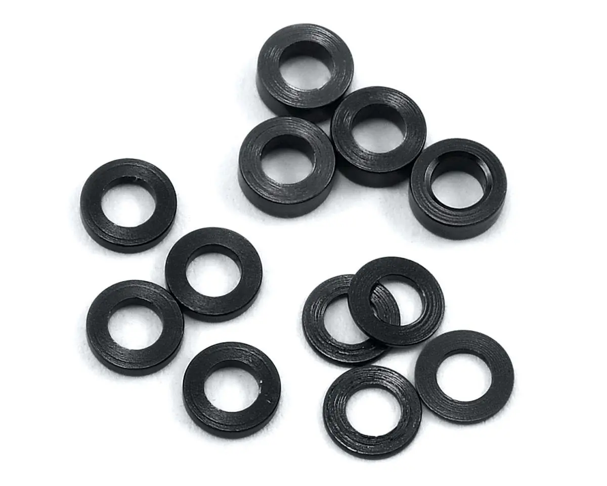 Protek Rc Aluminum Ball Stud Washer Set (Black) (12) (0.5Mm, 1.0Mm & 2.0Mm) 1