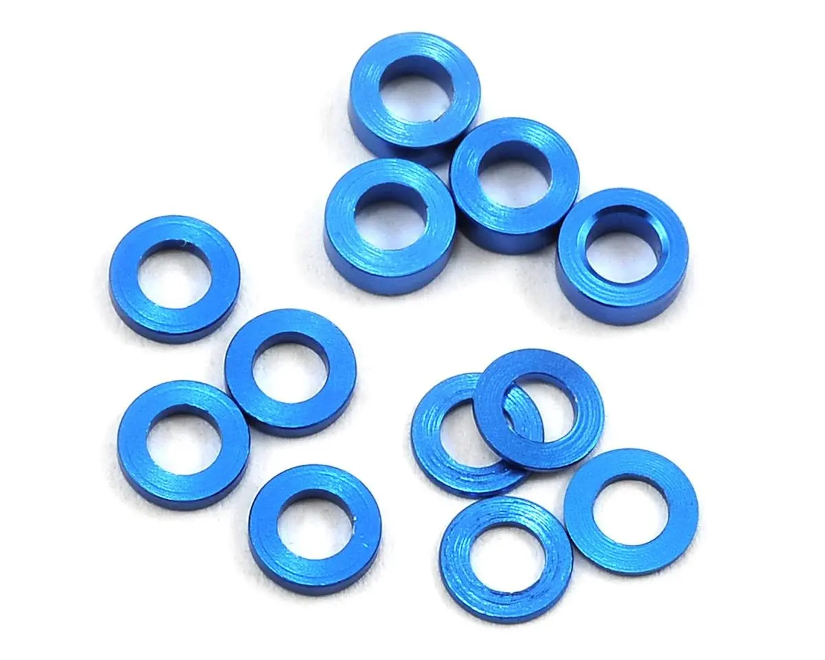 Protek Rc Aluminum Ball Stud Washer Set (Blue) (12) (0.5Mm, 1.0Mm & 2.0Mm) 1
