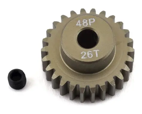 Protek Rc 48P Lightweight Hard Anodized Aluminum Pinion Gear (3.17Mm Bore) (26T) 1