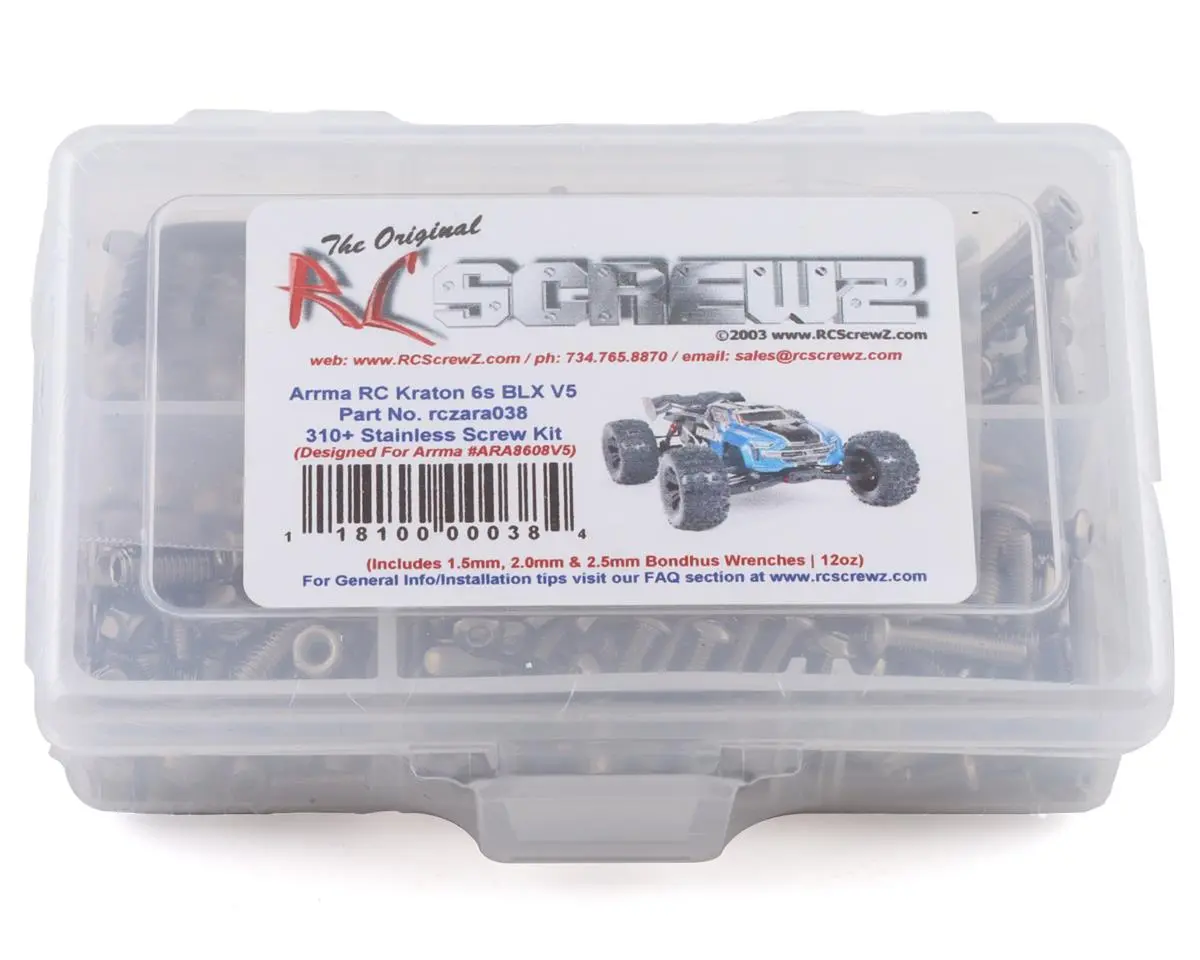 Rc Screwz Arrma Kraton 6S Blx V5 Stainless Steel Screw Kit 1