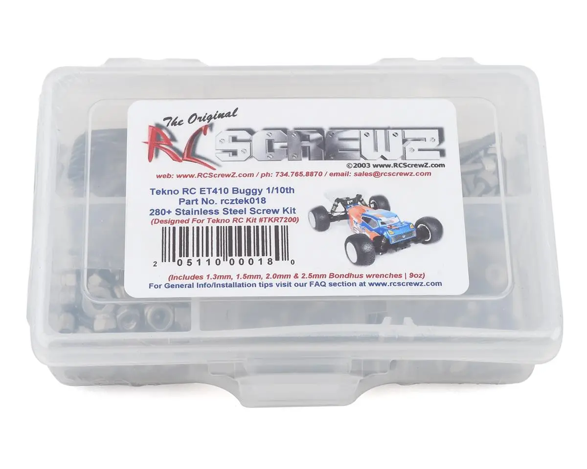 Rc Screwz Tekno Et410 Truggy Stainless Steel Screw Kit 1