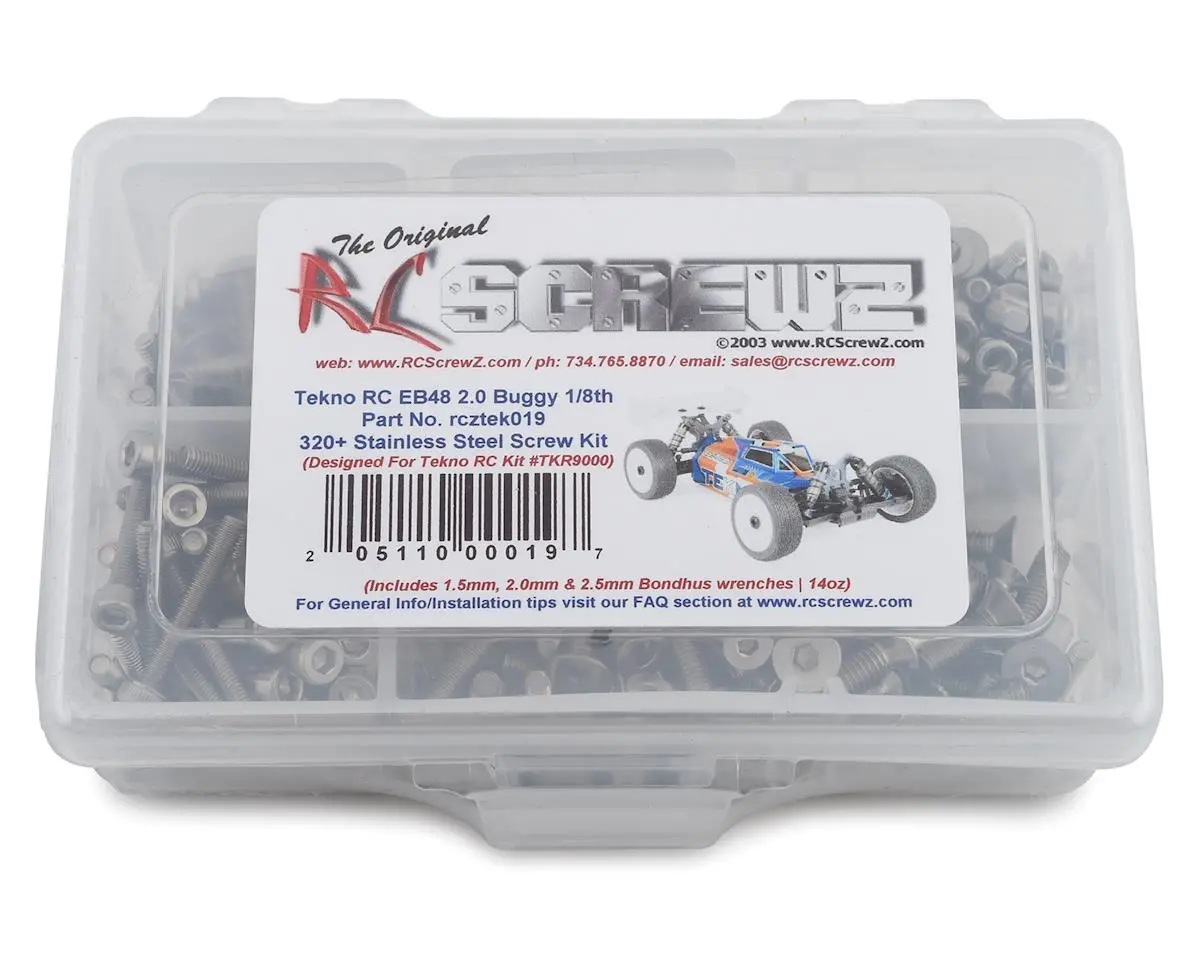 Rc Screwz Tekno Rc Eb48 2.0 Stainless Steel Screw Kit 1
