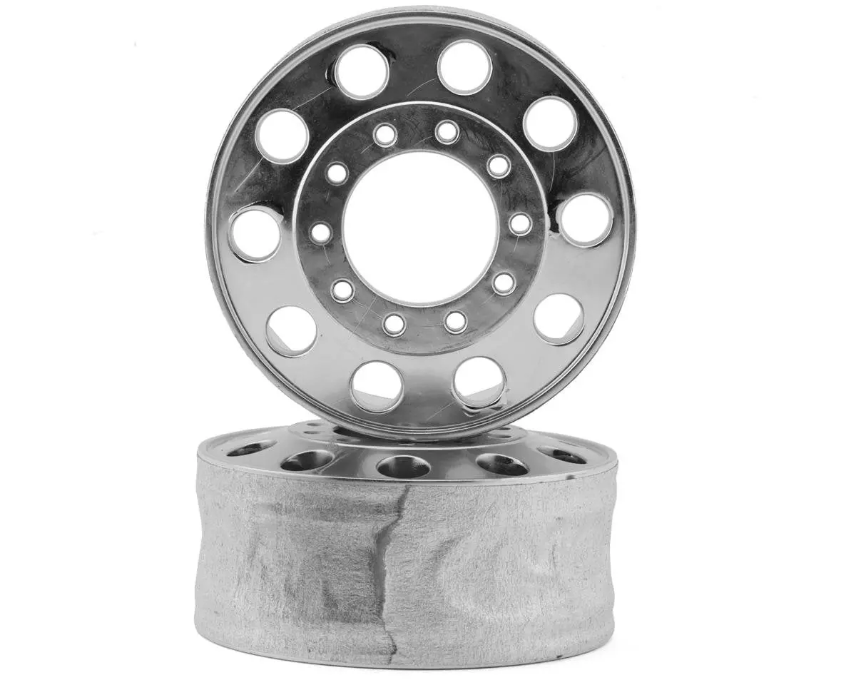 Redcat Custom Hauler Rear Wheels (Chrome) (2) 1
