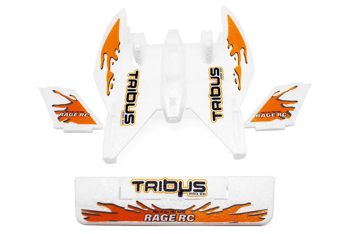 Rage Rc Foam Parts Set With Orange Decals; Tribus 1