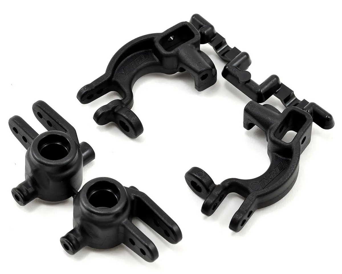 Rpm Traxxas 4X4 Caster & Spindle Block Set (Black) 1