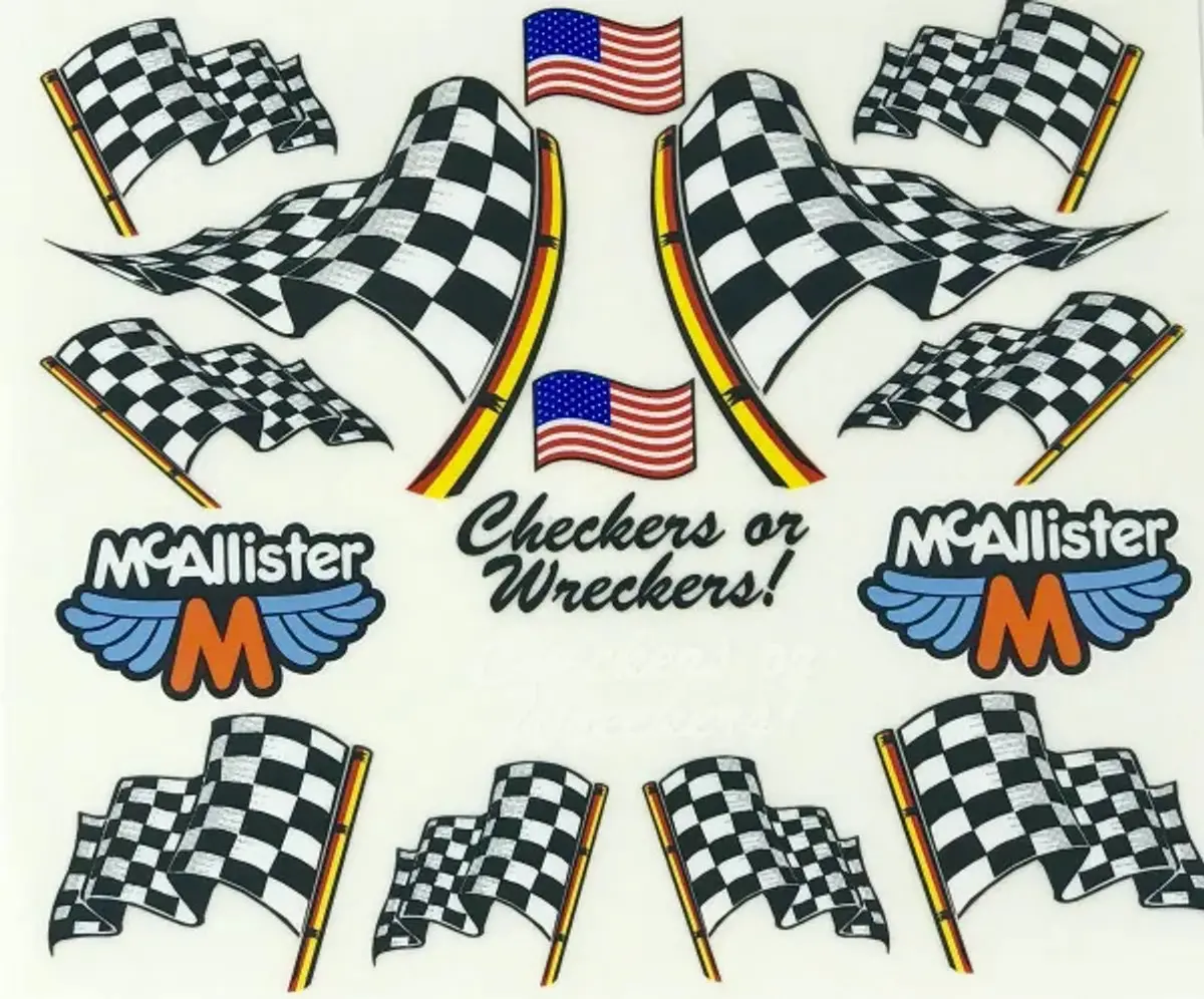 Mcallister Racing Checkers Or Wreckers - Decal Sheet 1