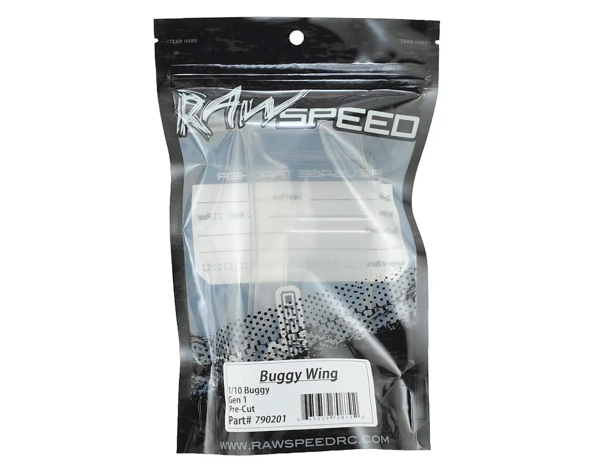Raw Speed Rc Fully Trimmed 1/10 Lexan Buggy Wing (2) (1St Gen) (6.5") 1