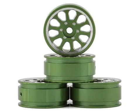Samix Scx24 Aluminum 1.0" Wheel Set (Green) (4) 1