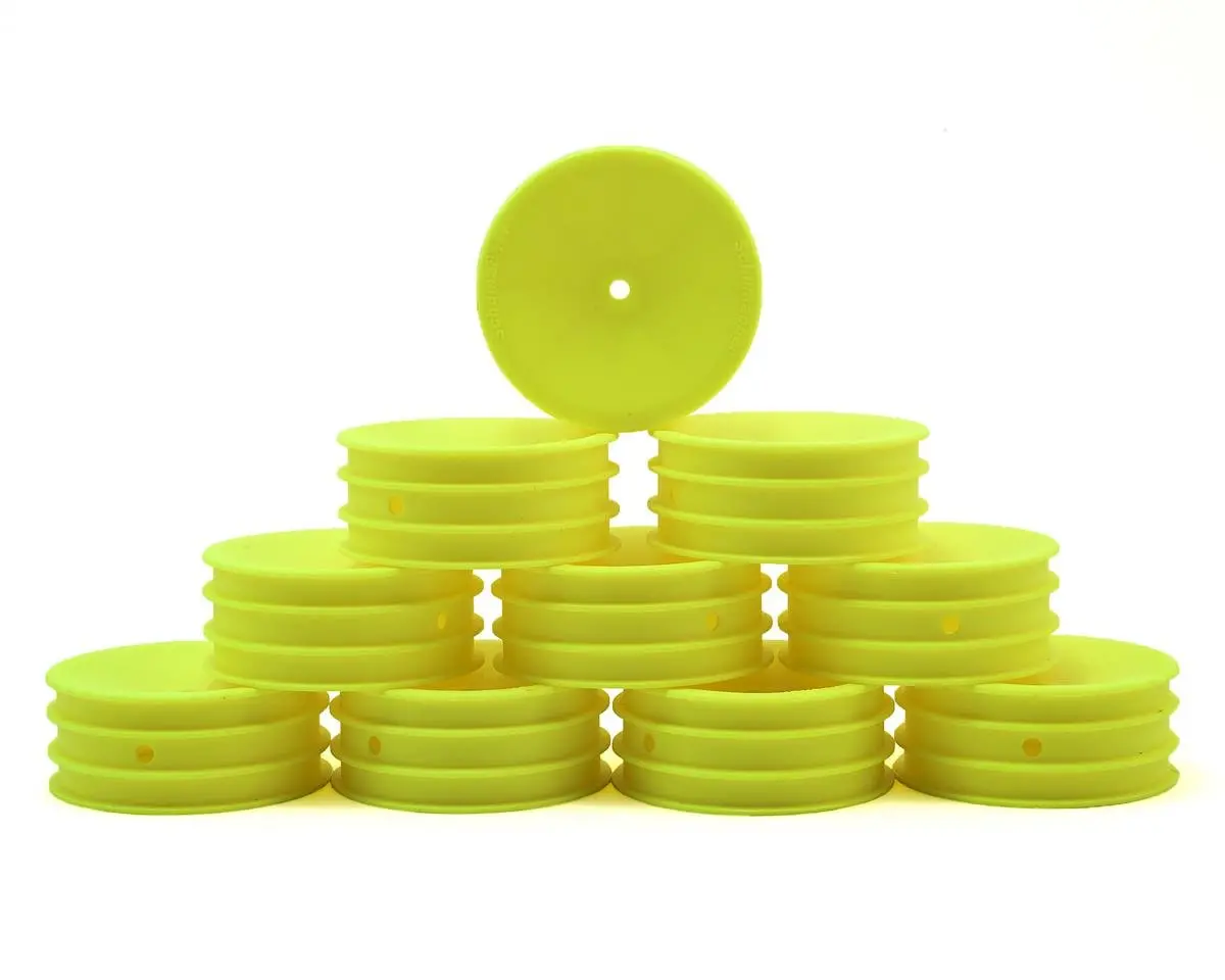 Schumacher 12Mm Hex 1/10 2Wd Front Buggy Wheel (Yellow) (10) (Medium) 1