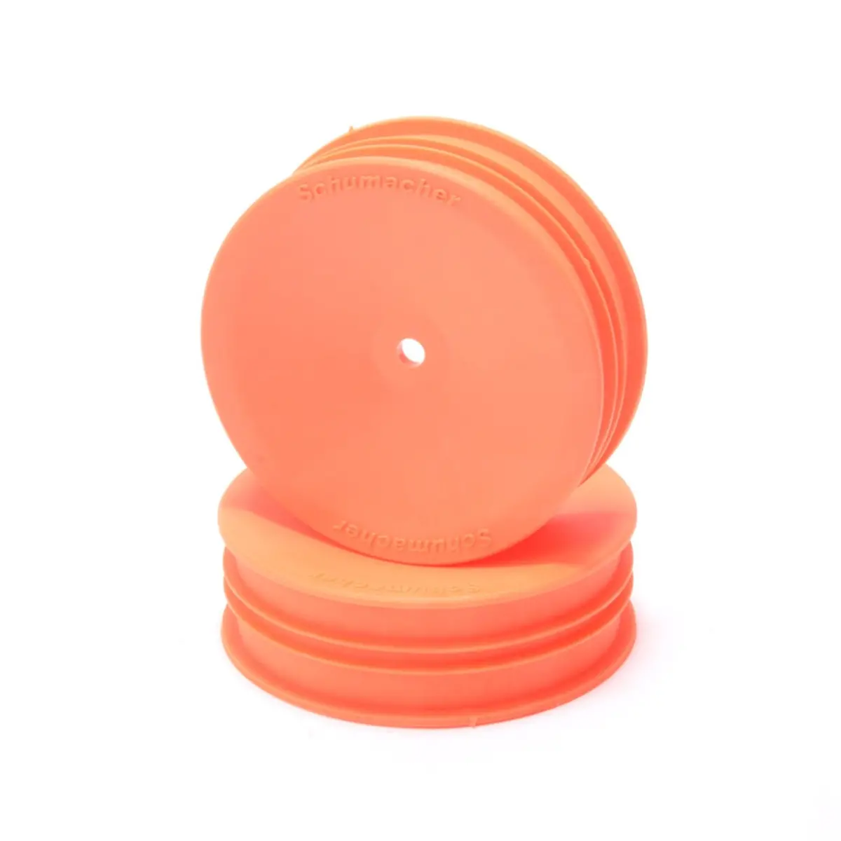 Schumacher Wheel; Hex - Front Slim - 2Wd - Orange -Pr 1