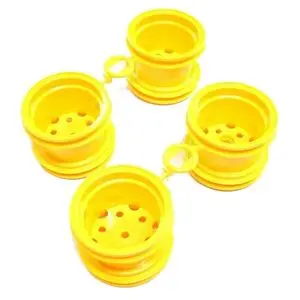 Tamiya Front And Rear Wheel Set, Yellow, For Blackfoot 1