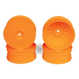 De Racing Speedline Buggy Wheels For Tlr 22-4 / Tekno Eb410 / Front / Orange (4 Pcs) 1