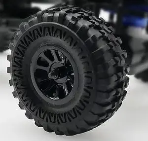 Panda Hobby Tires And Wheels, Black, Mounted And Glued, Fits Tetra18 K1 (2Pcs) 1