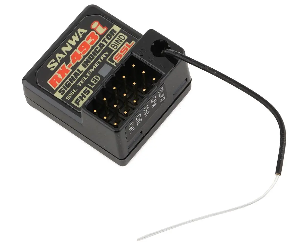 Sanwa/Airtronics Rx-493I M17/Mt-5 2.4Ghz 4-Channel Fhss-5 Telemetry Receiver 1