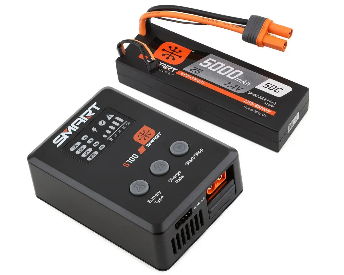 Spektrum Rc Smart Powerstage Surface Bundle W/2S Smart 50C Lipo Battery (5000Mah) (Ic5) 1