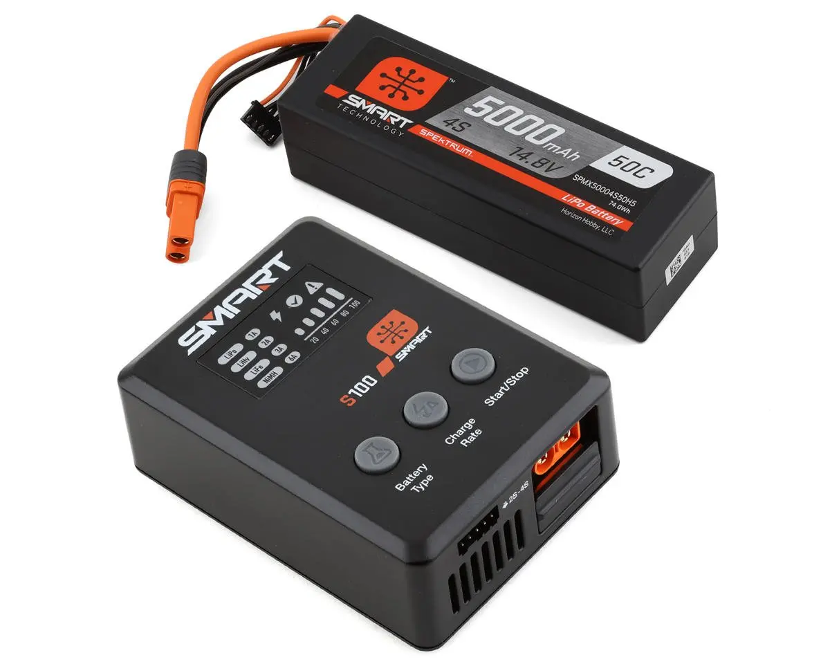 Spektrum Rc Smart Powerstage Surface Bundle W/4S Smart 50C Lipo Battery (5000Mah) (Ic5) 1